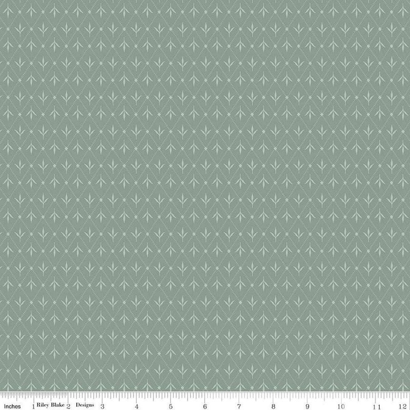 Threads of Grace Ivy C16824 Dream - Riley Blake Designs - Leaf Leaves Diamonds Geometric - Quilting Cotton Fabric
