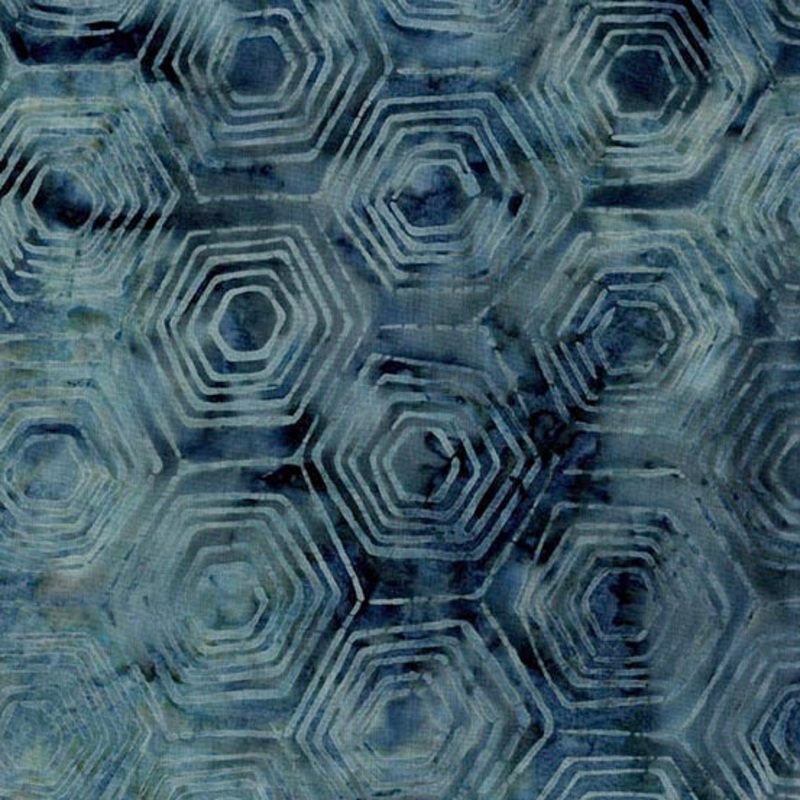 Baker's Dozens Batik Hexi Marbled Blue Edyta Sitar of Laundry Basket Quilts Andover Fabrics Cotton Fabric AF-AB8597-B1