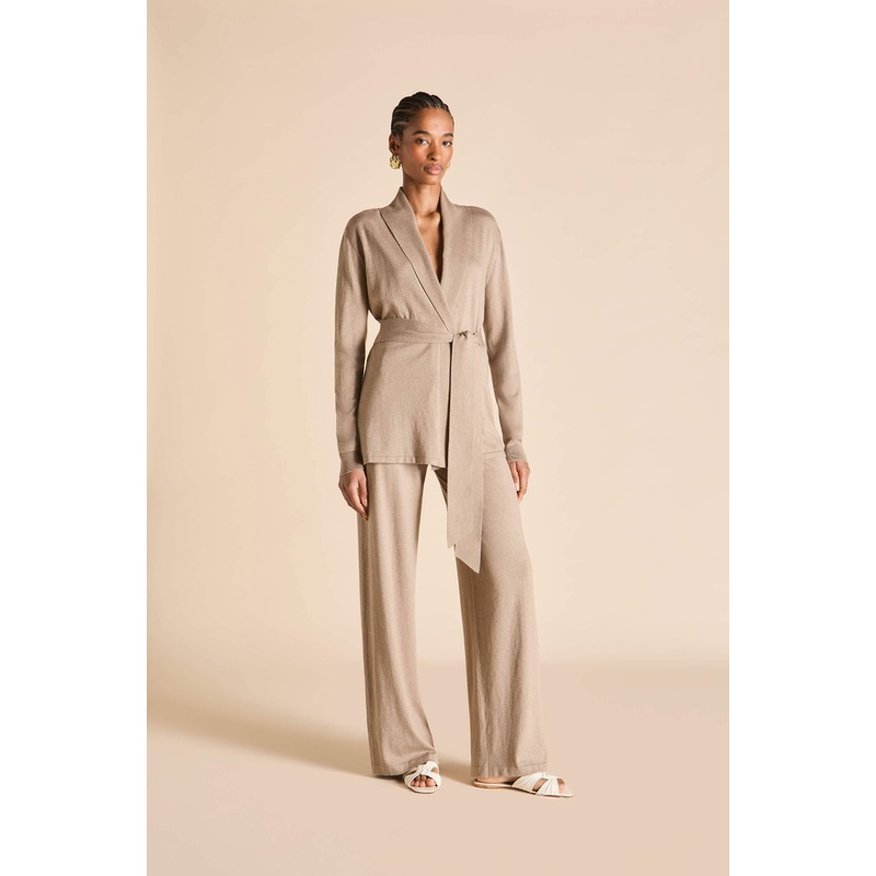 Caro Dallas Beige Knitwear in Silk-Cashmere