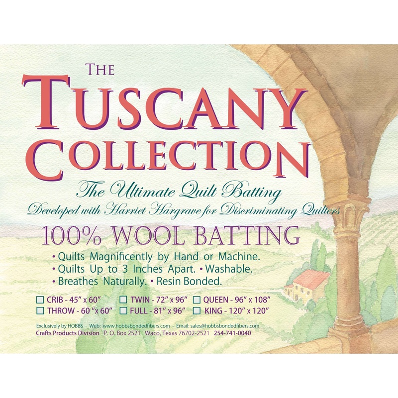 Hobbs Batting Tuscany 100% Washable Wool 72in x 96in Twin