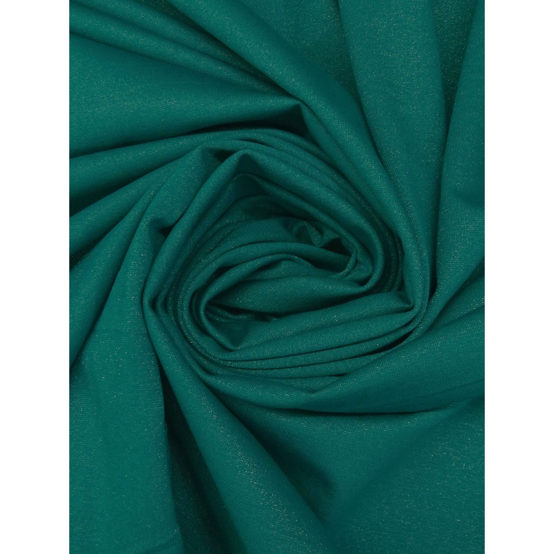 Rich Teal Rayon/Nylon/Polyester/Spandex Sparkle Ponte Knit - Robert Kaufman - 60W