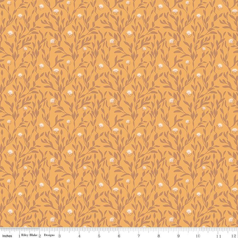 Petal Song Collection Fireflies Cotton Fabric C13715 Honey