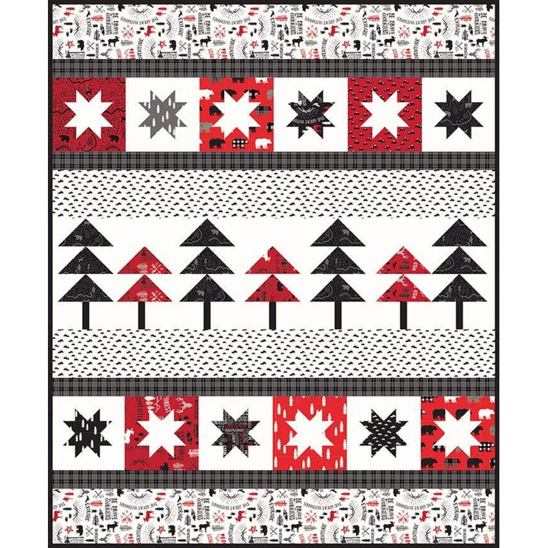 SALE Pine Valley Quilt PATTERN P144 - Primrose Cottage Quilts - Riley Blake Designs - INSTRUCTIONS Only - Row Quilt - Stars Pine Trees