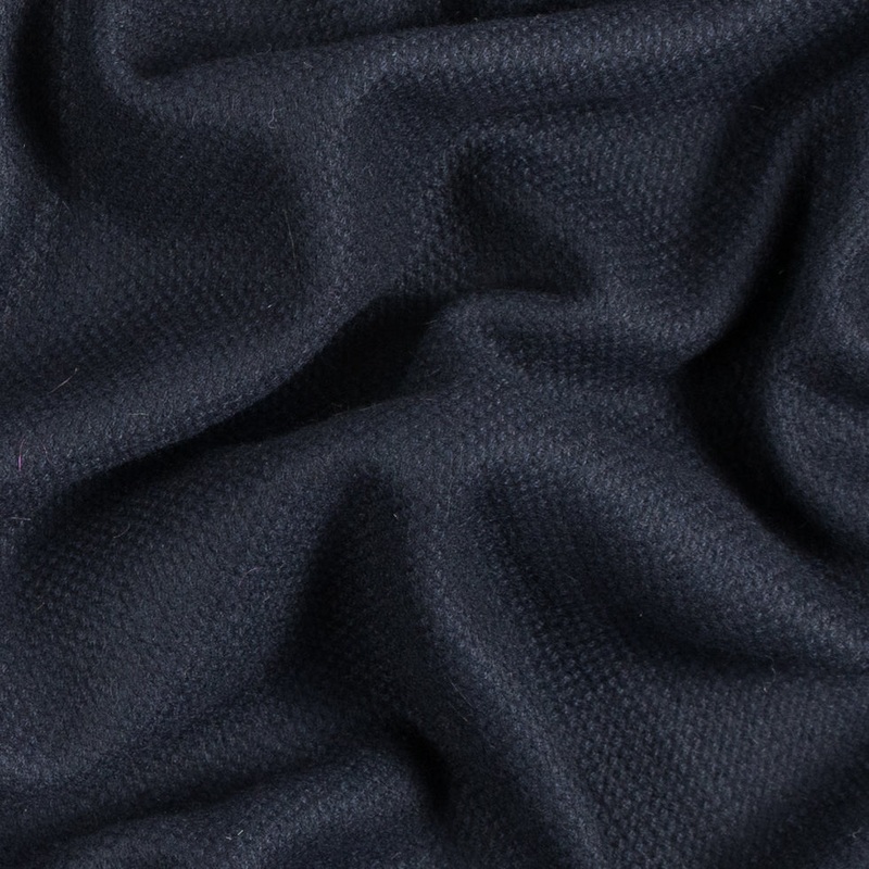 Midnight Navy Soft Blended Wool Woven