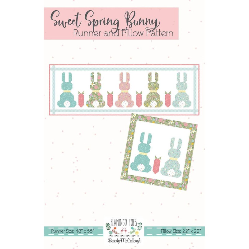 Sweet Spring Bunny Pillow & Runner Pattern by Beverly McCullough