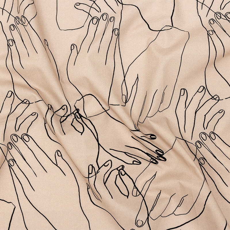 0.5 Yard of Mood Exclusive Beige Touch of Elegance Cotton Poplin