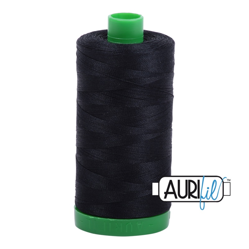 Aurifil 40wt 2692 Black thread - 1094 yards