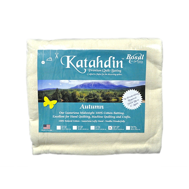 Bosal Katahdin Premium 100% Cotton Batting - Autumn 4oz - 108in x