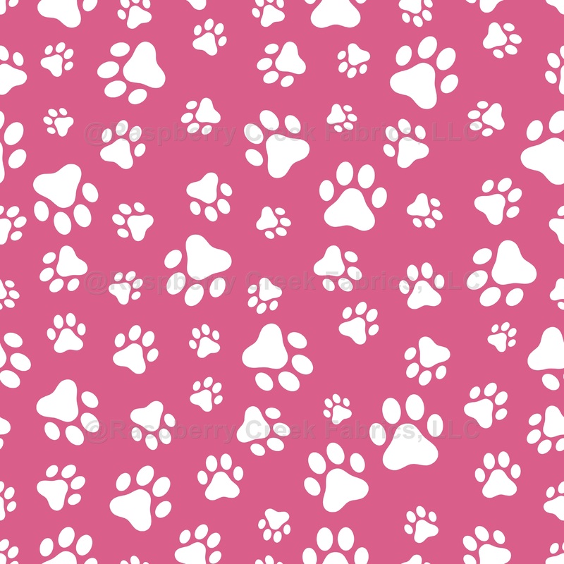 Pattern Of Paws, White Paws, Dog Paws, Pink