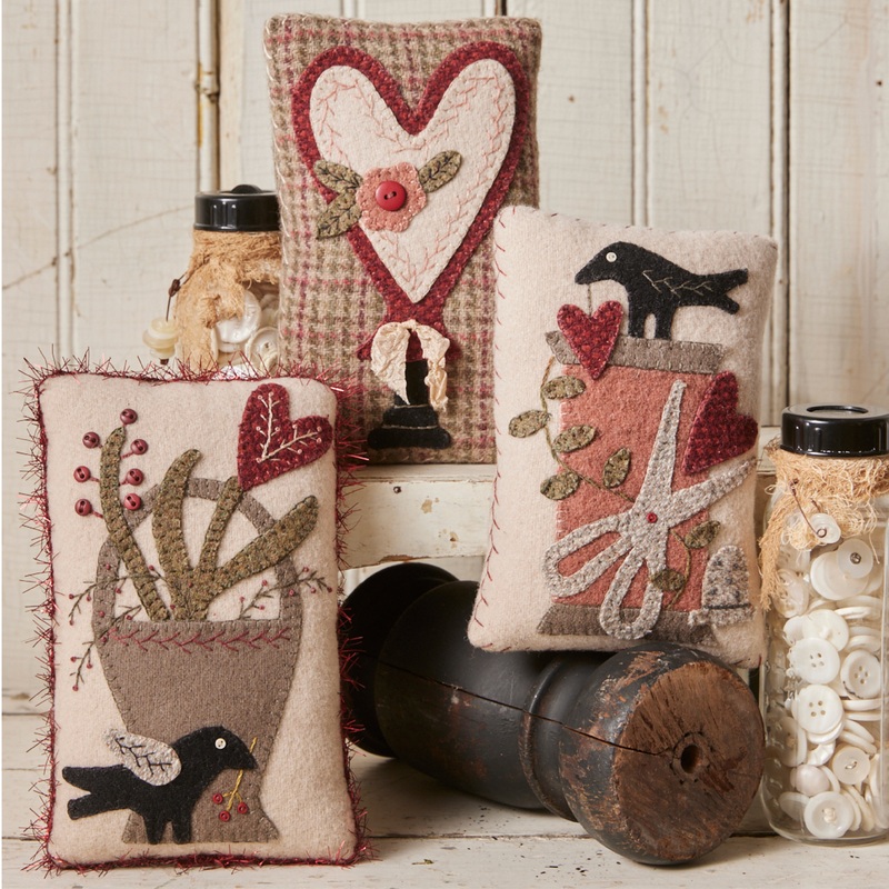 3 Heart Pillows