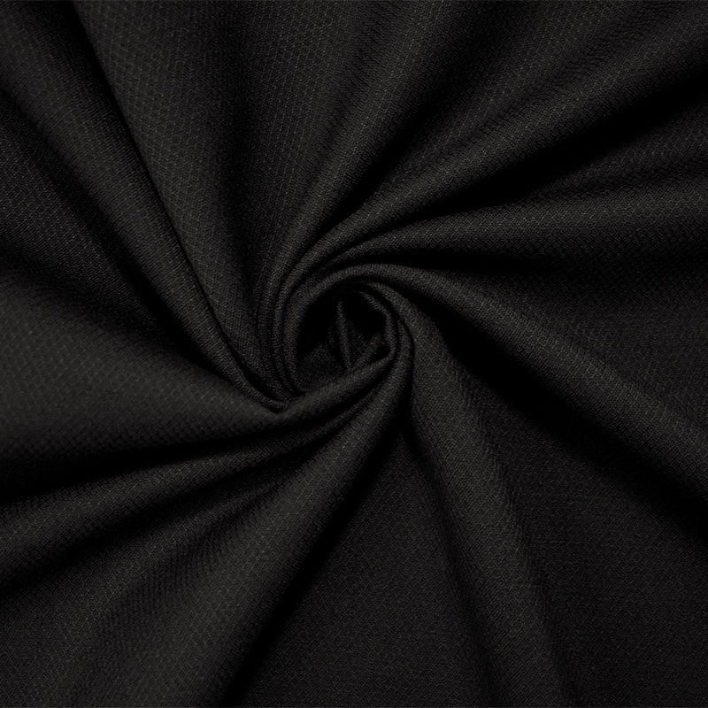 7 YD PC-Black Wool Cotton Mini Diamond Dobby Woven Shirting Fabric