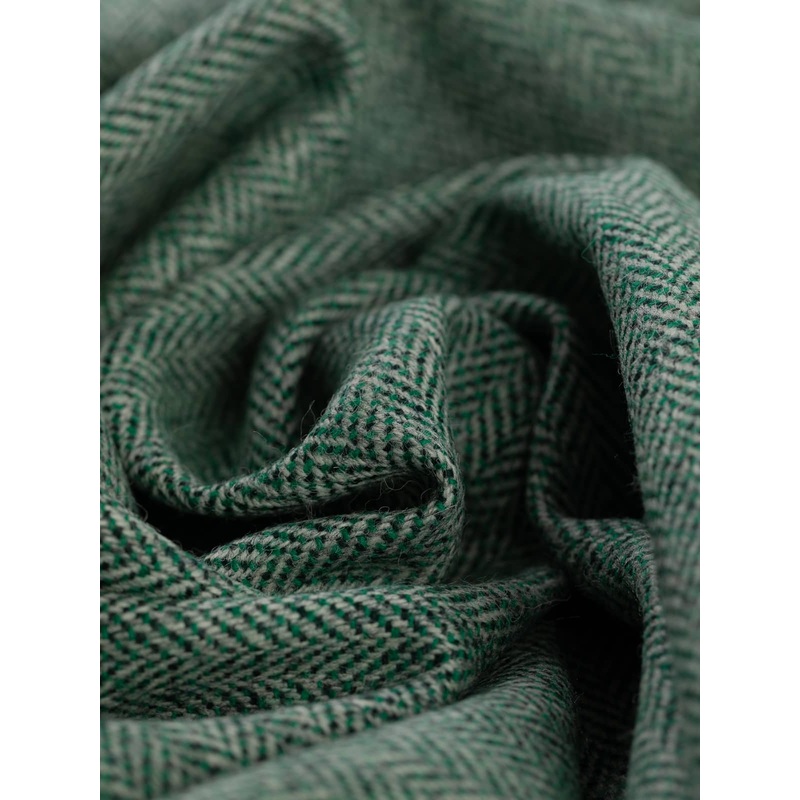 Frosted Malachite & Jet - Herringbone Yorkshire Tweed