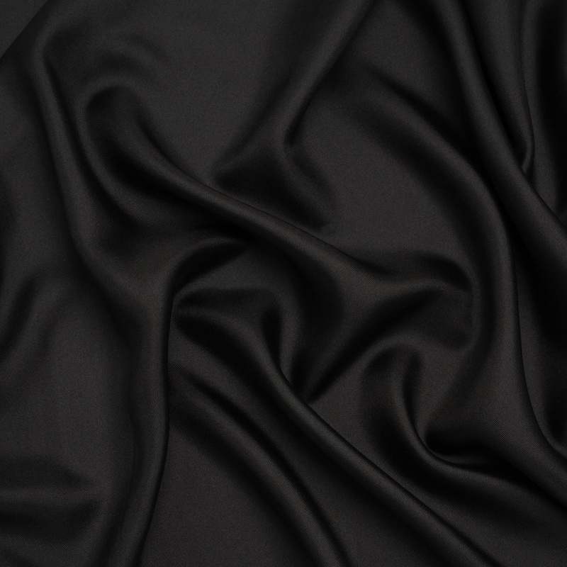 Silk Twill - Black - Famous Australian Designer Deadstock