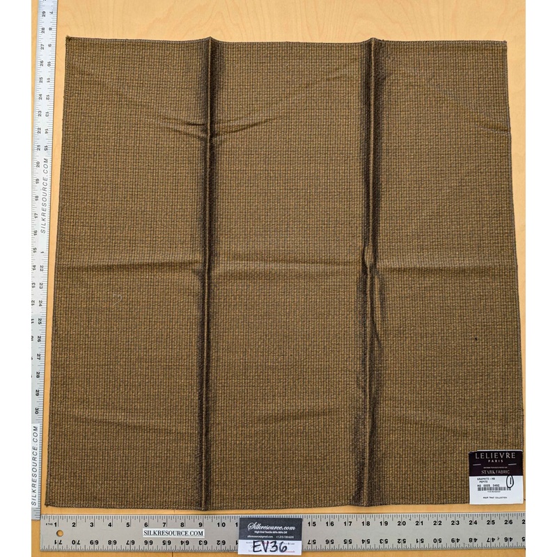 4 EV36 Lelievre Paris Graphite Ho Pepite Cotton Brown Small Scale Texture Solid 27"x27"