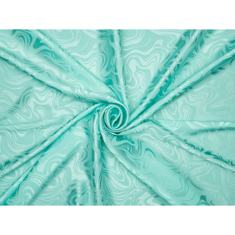 SILKY JACQUARD SATIN fabric by the yard - Waves jacquard - flowy fabric