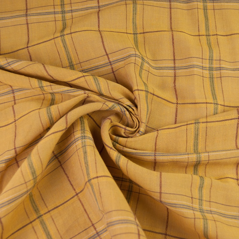 Yellow Tartan Cotton Fabric