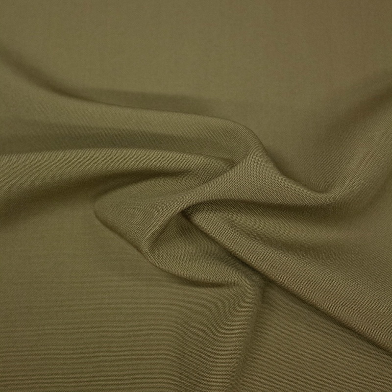 Luca Khaki Green Wool Suiting Fabric