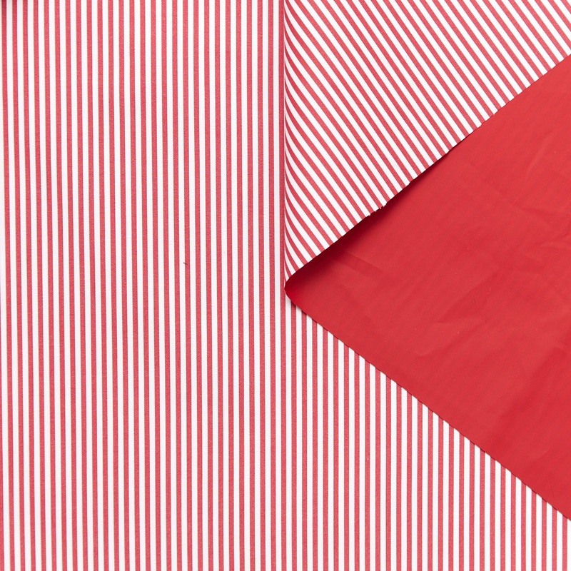 T24A09178 | Coated Stripe Cotton Poplin Deep Claret
