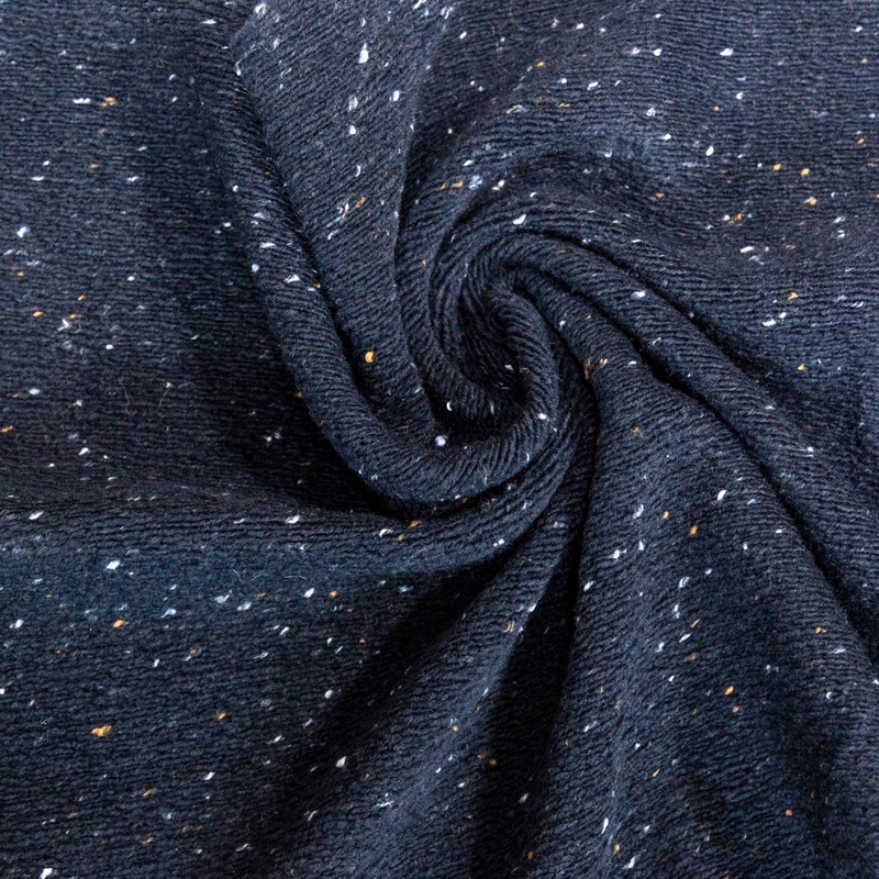 Italian Midnight Navy Speckled Wool Knit