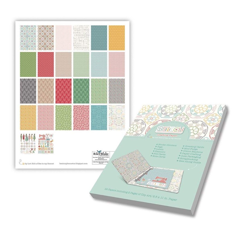 Riley Blake Designs Lori Holt 24pc Stitch 8.5x11" Crafting Paper Pad ST-23013