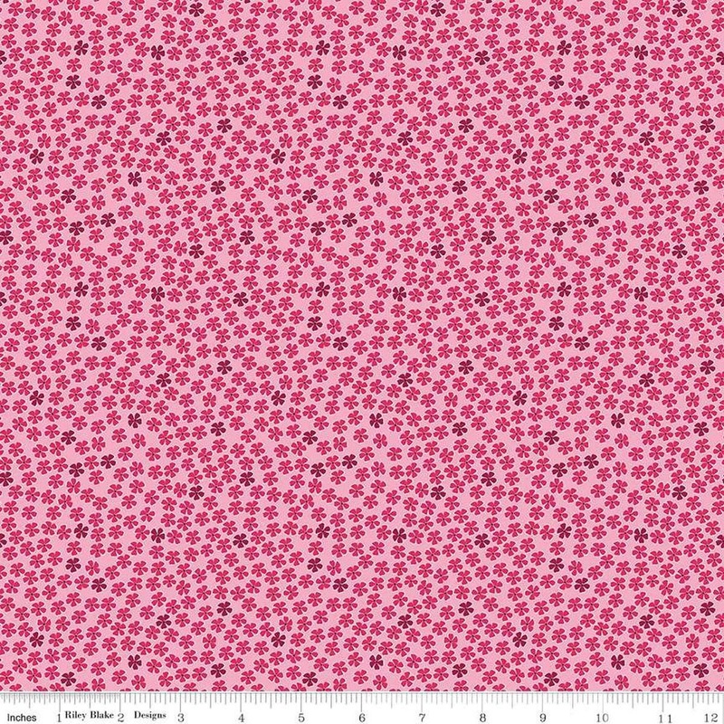 SALE Perennial Mini C15425 Rose - Riley Blake Designs - Floral Flower Blossoms - Quilting Cotton Fabric