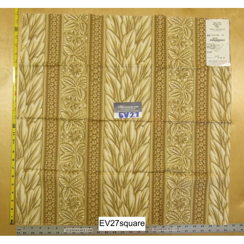 Scalamandre Grey Watkins Sweet Leilani Stripe Beige Brown - Square