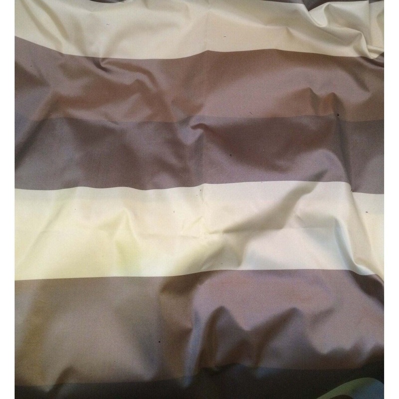 Taupe & Brown Stripe Silk TAFFETA Fabric 18"x21.5" Remnant