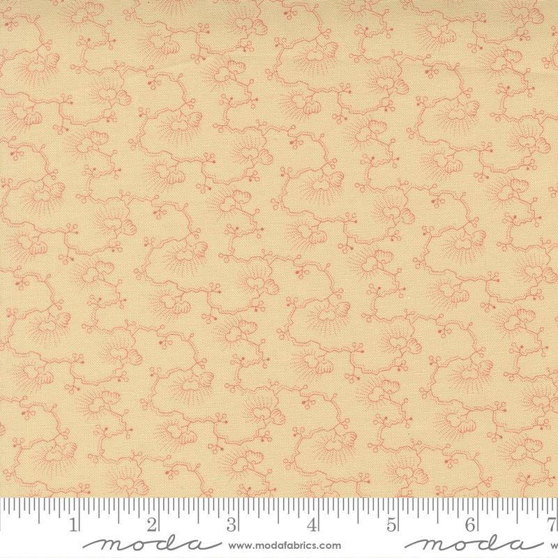 Wild Orchid Tropical Vine Petal Vanilla Bean Blackbird Designs Moda Cotton Fabric MD-2772-21