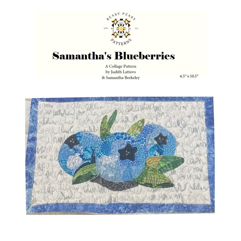 Samantha's Blueberries ~ Collage Pattern Hardcopy