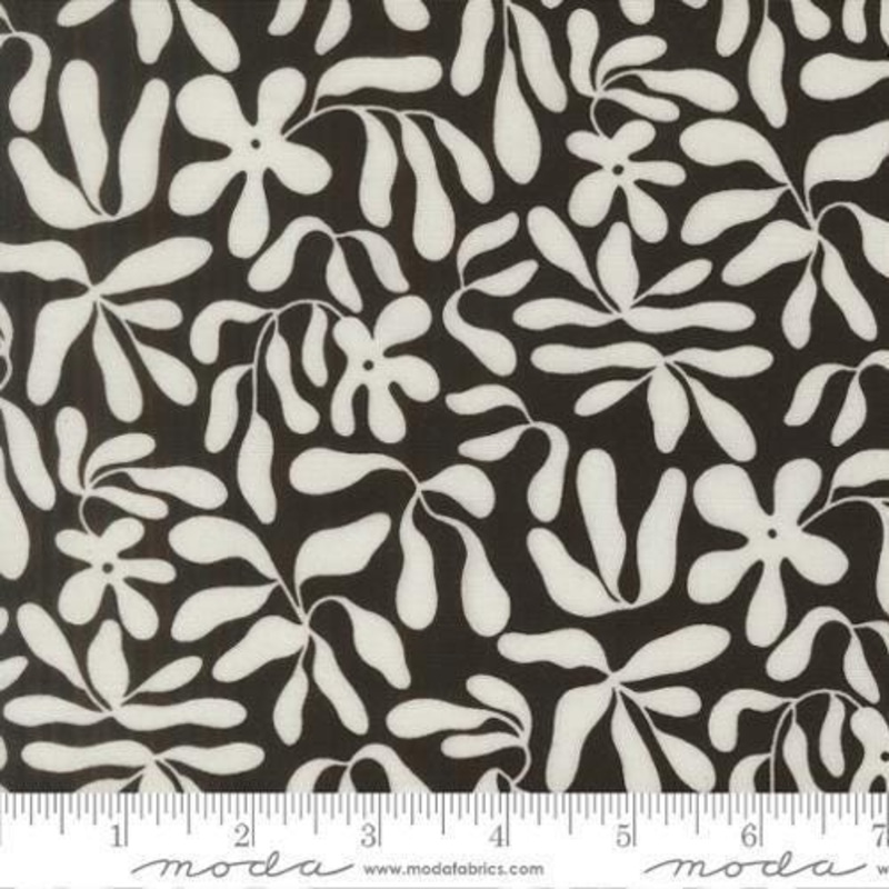 True to Hue Obsura Black as Night Floral Fabric - 11565 - Moda Fabrics Quilting Cotton Fabric