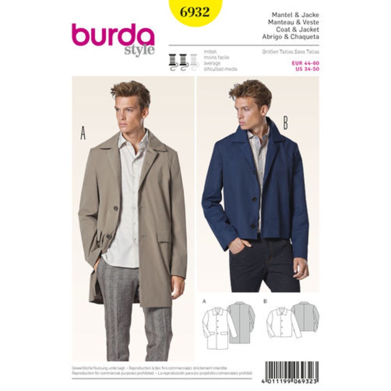 6932 Mens Sportswear Coat + Jacket