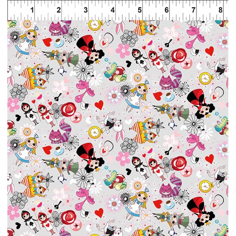 Alice Characters Multi In the Beginning Fabrics Cotton Fabric ITB-4AL-1