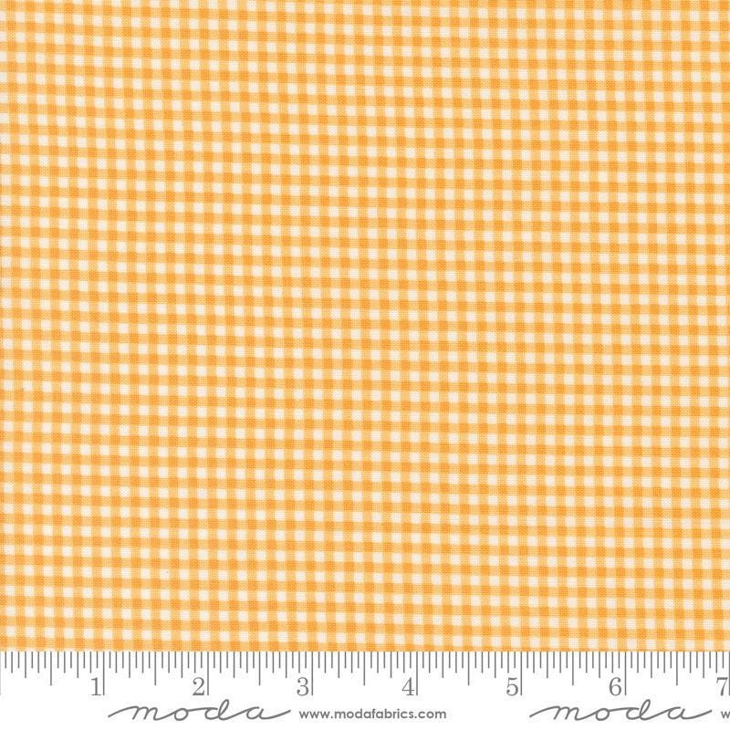 SALE Shine Checks 55676 Orangesicle - Moda Fabrics - Novelty PRINTED Gingham Plaid - Quilting Cotton Fabric