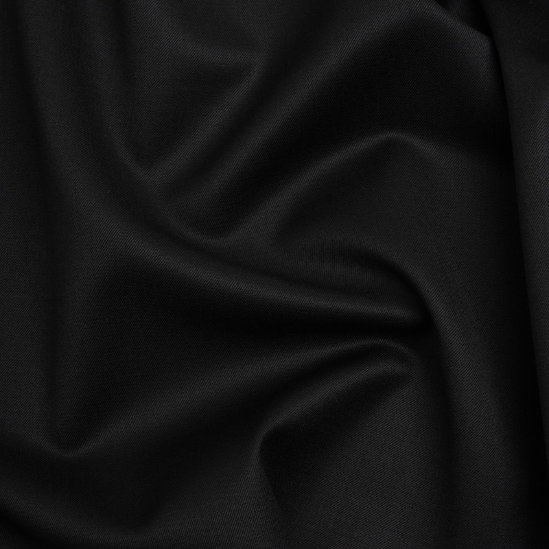 Super 120 Merino Wool Suiting - Black - Finn Collection