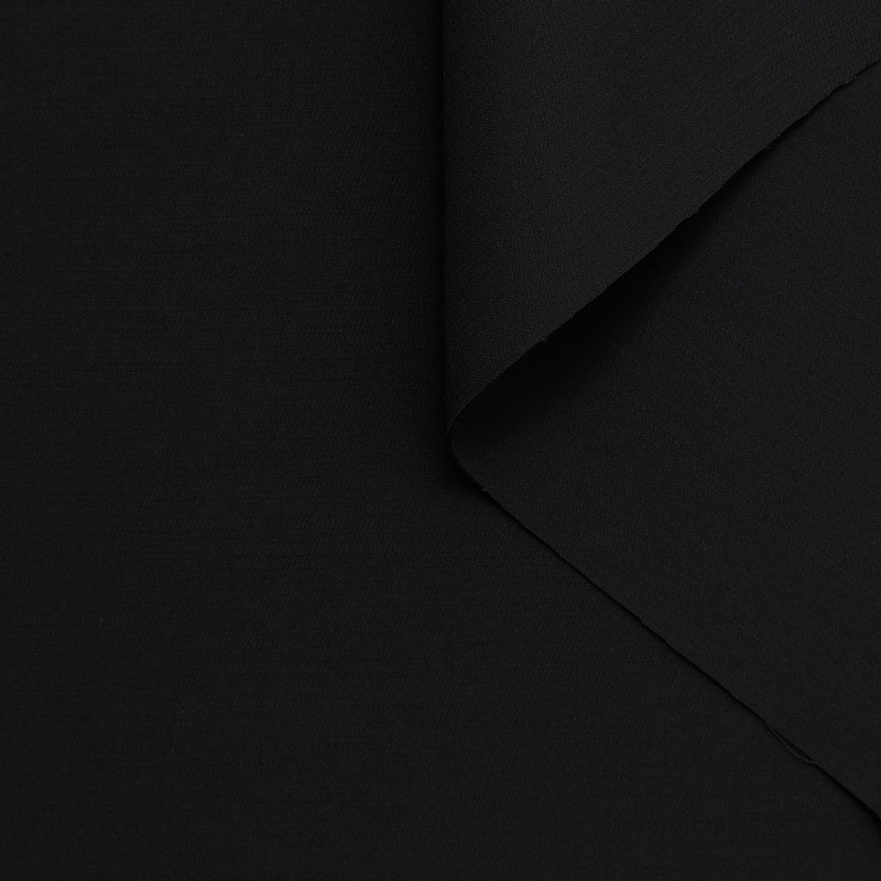 T24B10523 | Double Face Wool & Silk Cady Black