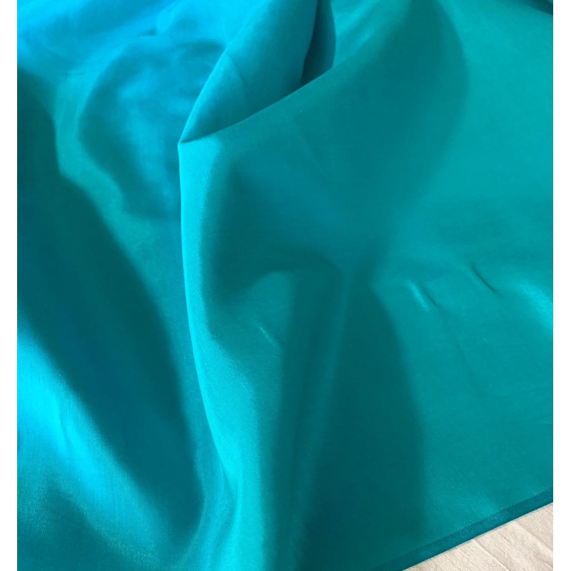 Teal Green - Silk/Cotton Voile Batiste