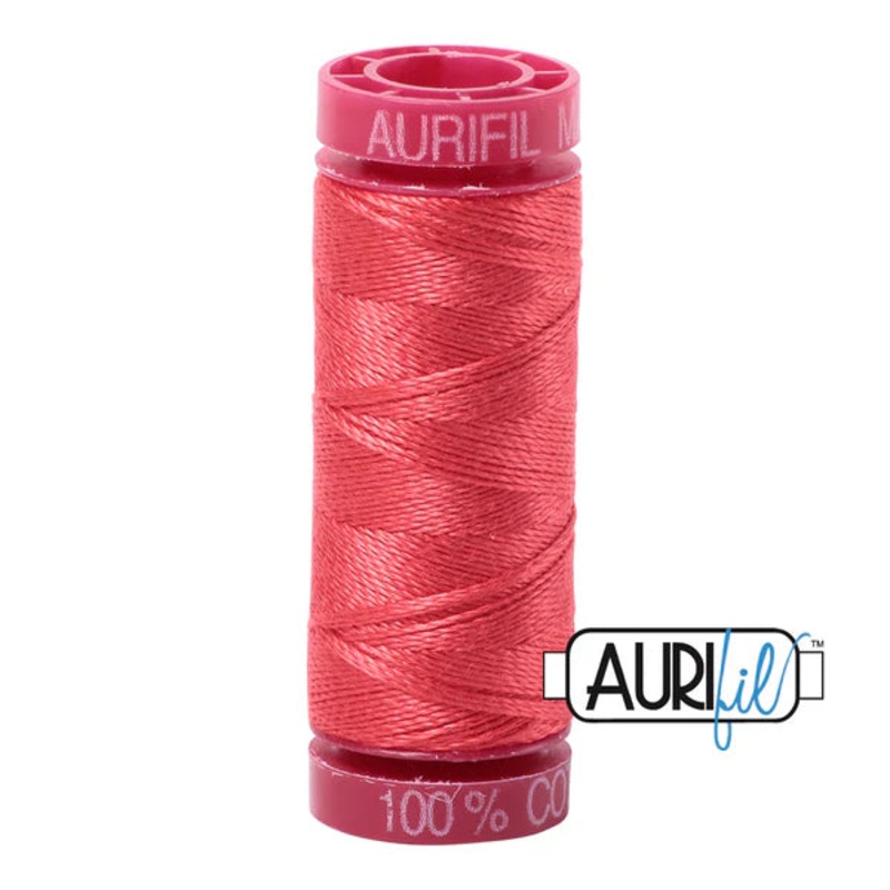 Aurifil - 12wt Cotton Thread - Small Spool Medium Red