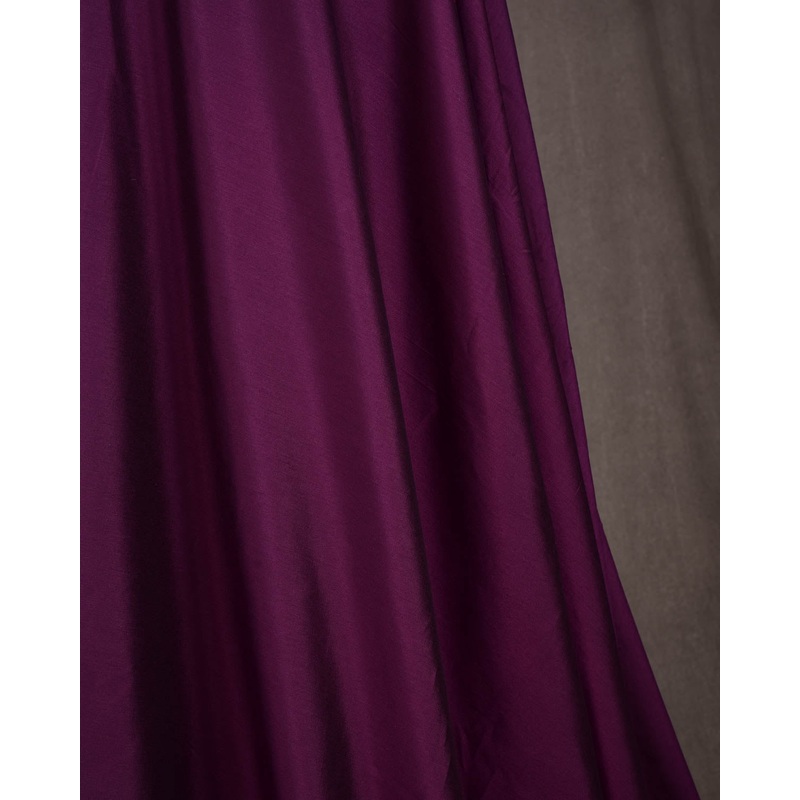 Purple Solid Poly Cotton Silk Fabric