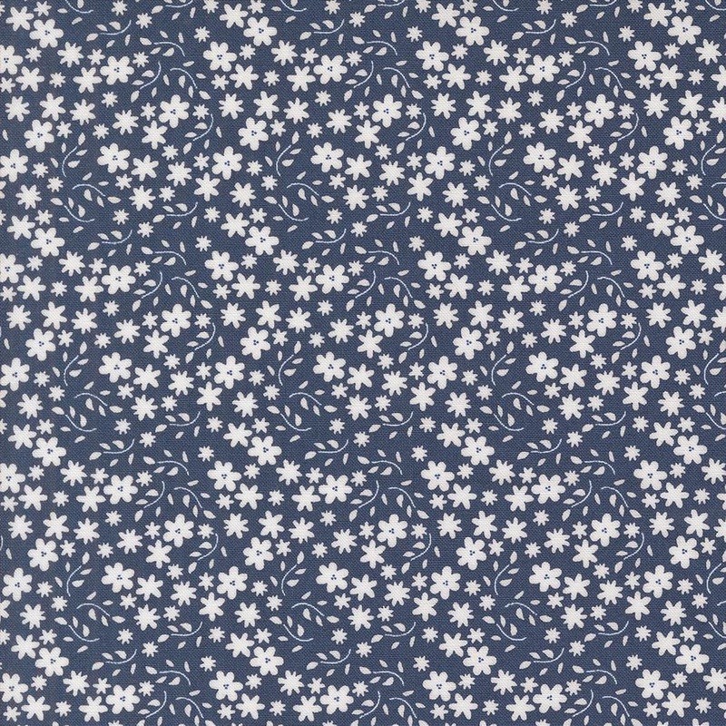 Raspberry Summer Blossom Blueberry Yardage 37693-20 By Sherri and Chelsi for Moda Fabrics Sold by 1/2 Yard Increments