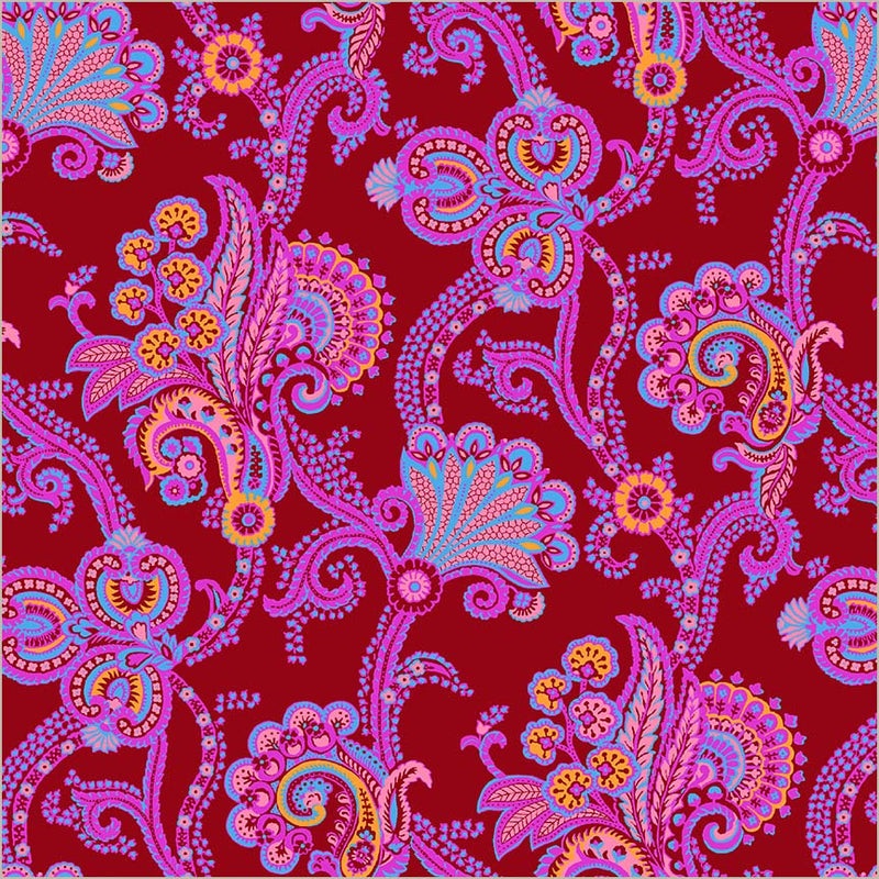 Sweet Talk Natalie Crimson Cotton 44/45 Fabric Per Yard