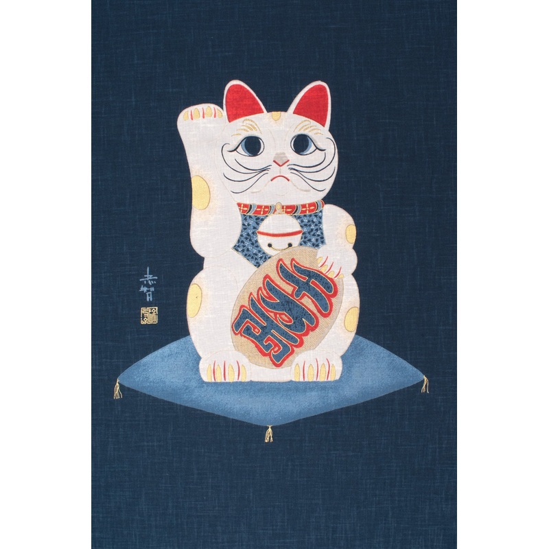 Shokunin Collection Hand-printed Panel Maneki Neko