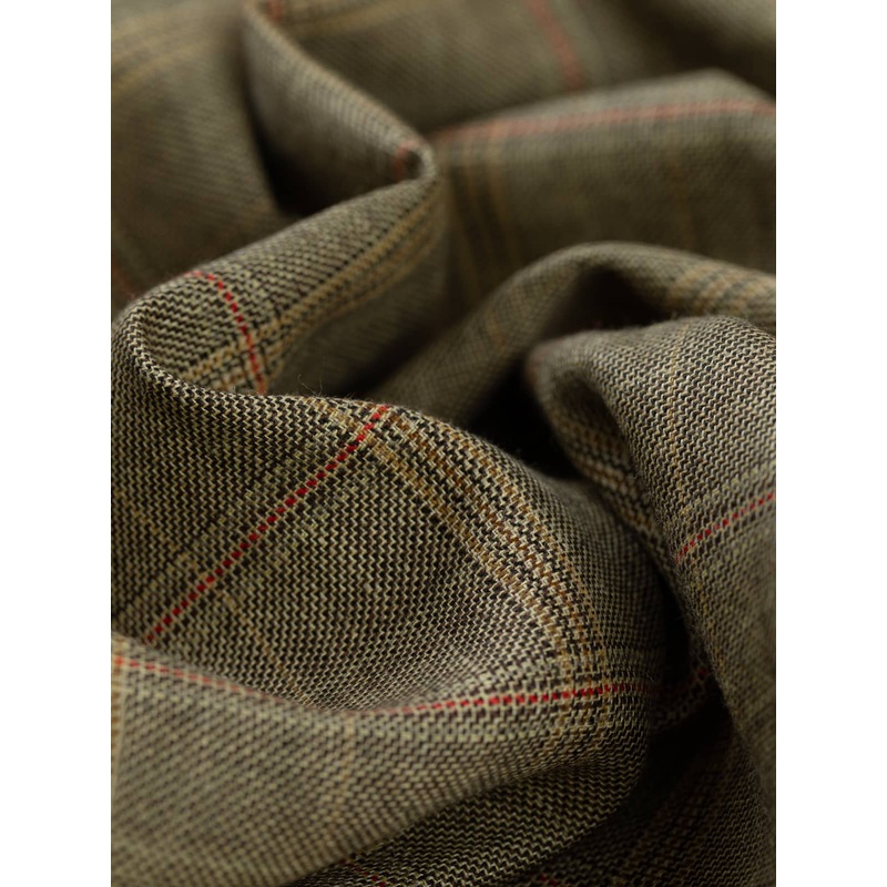 Wool & Linen Sharkskin Windowpane - Gilded Provenance