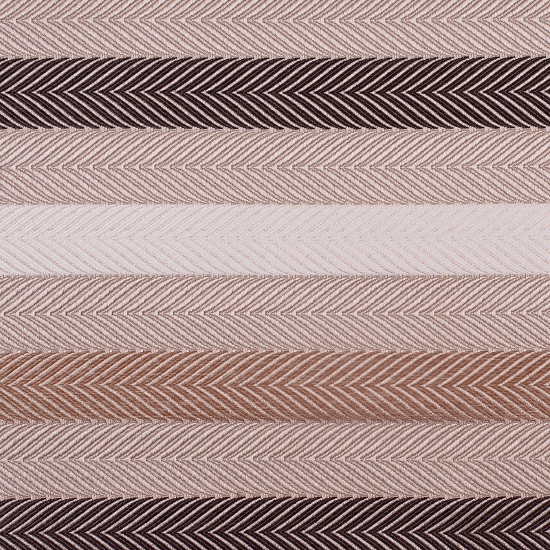 Tan Herringbone Stripes Poly Brocade