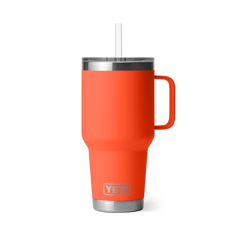 Rambler 35 oz Travel Mug with Handle Papaya
