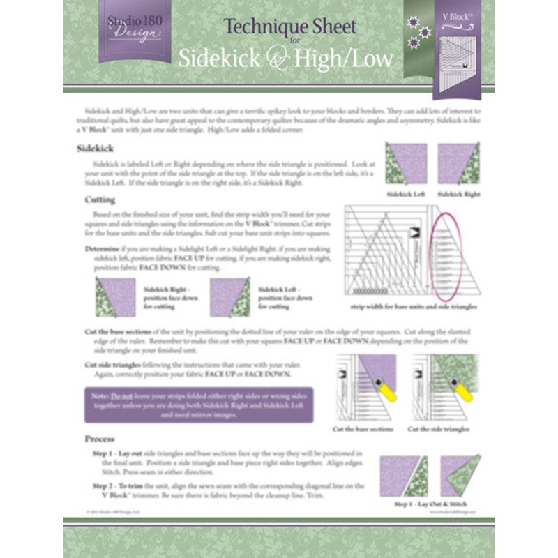 Studio 180 Design Technique Sheet - Sidekick & High/Low