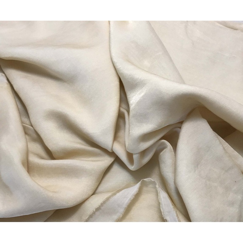 Ecru - Hand Dyed Silk/Cotton Sateen