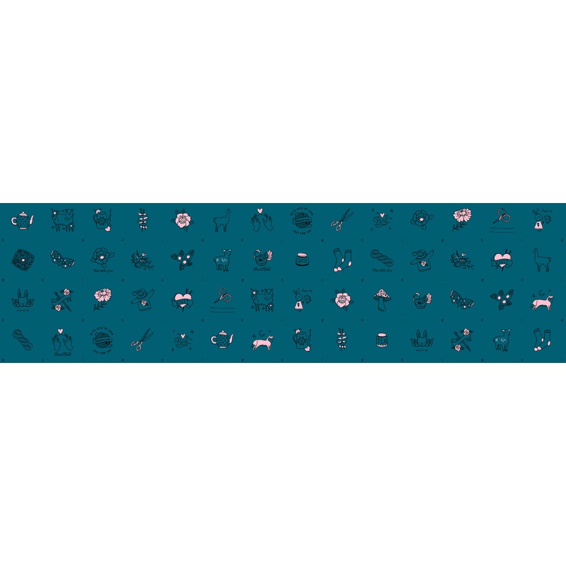 Purl - Charms Teal - Ruby Star Society Cotton Fabric