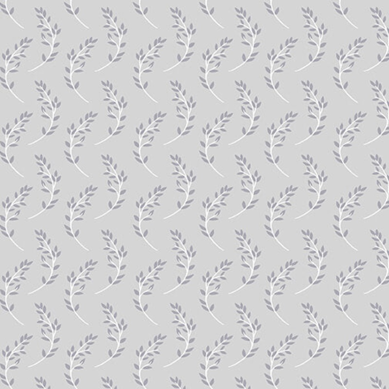 Sweet Dreams Flannel - Dreamy Leaf - Gray 44"/45" Cotton Flannel Fabric per yard