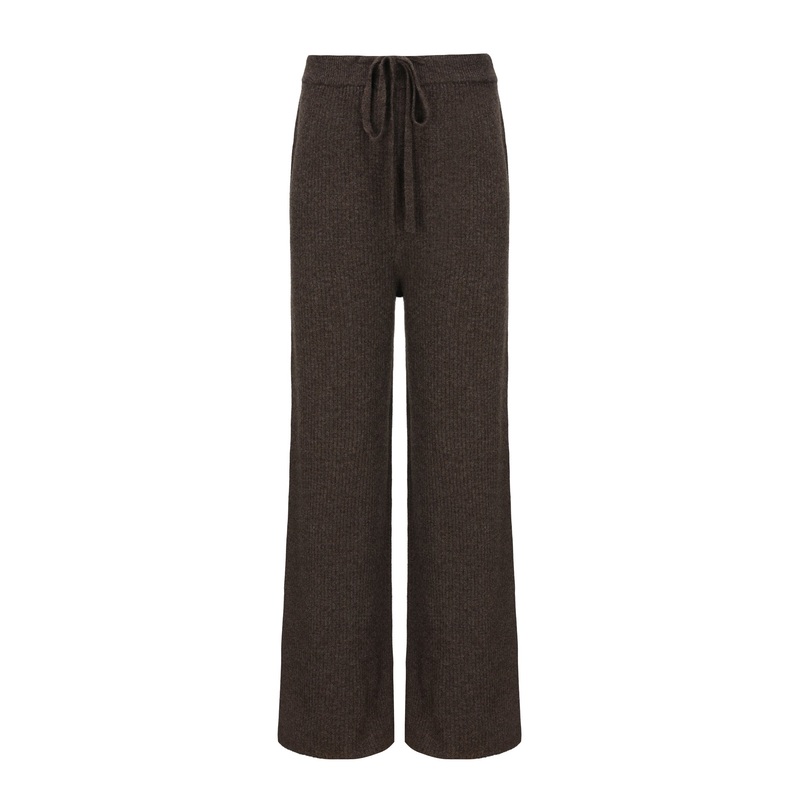Ribbed Trousers Dark Brown