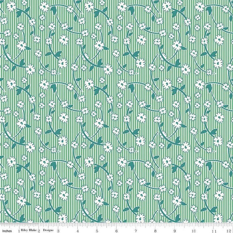 Bee Vintage Hazel C13080 Alpine - Riley Blake Designs - Floral Flowers - Quilting Cotton Fabric